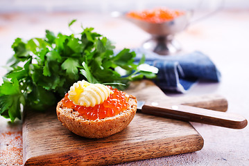 Image showing red caviar