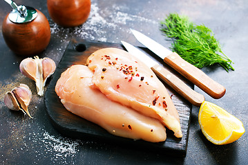 Image showing raw chicken fillets