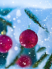 Image showing christmas tree ball decoration