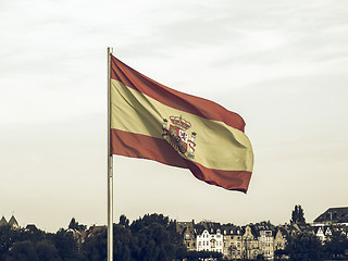 Image showing Vintage looking Flag of Spain