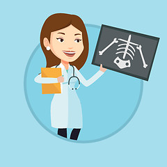 Image showing Doctor examining radiograph vector illustration.