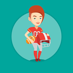 Image showing Rugby player vector illustration.