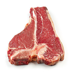 Image showing fresh raw T bone steak