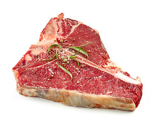 Image showing fresh raw T bone steak