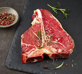 Image showing fresh raw T bone steak