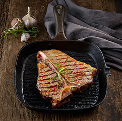 Image showing Grilled T bone steak