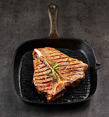 Image showing freshly grilled T bone steak