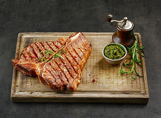 Image showing freshly grilled T bone steak