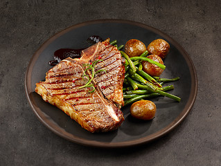 Image showing freshly grilled T bone steak