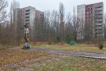 Image showing Main street in Pripyat city.