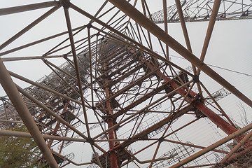 Image showing Soviet Radar System Duga near Chernobyl Nuclear Power Plant