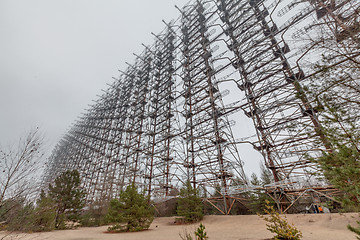 Image showing Soviet Radar System Duga near Chernobyl Nuclear Power Plant