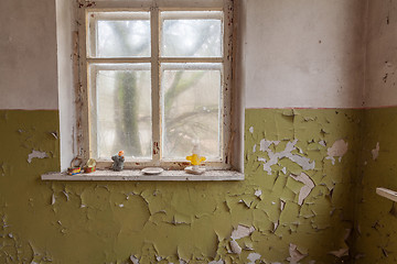 Image showing Window in old abandoned house in Chernobyl