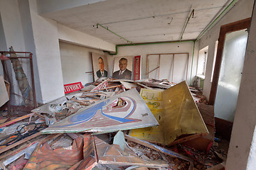 Image showing Inside of abandoned theater in ghost city Pripyat.