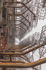 Image showing Soviet Radar System Duga near Chernobyl Nuclear Power Plant