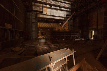 Image showing Inside of abandoned theater in ghost city Pripyat.