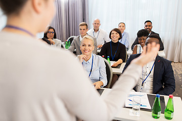 Image showing group of people at business conference or lecture