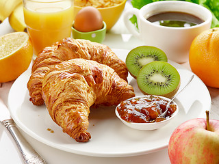 Image showing freshly baked croissants