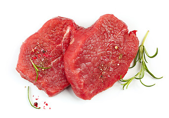 Image showing fresh raw fillet steaks