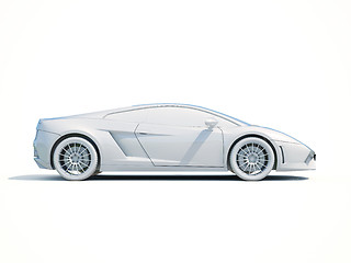 Image showing 3d Car White Blank Template