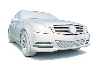 Image showing 3d Car White Blank Template