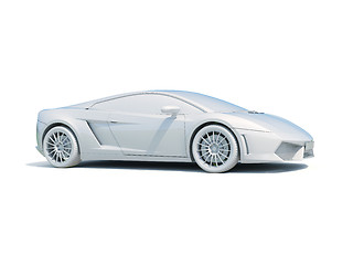 Image showing 3d Car White Blank Template