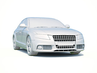 Image showing 3d Car White Blank Template