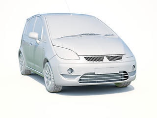 Image showing 3d Car White Blank Template