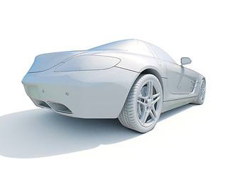 Image showing 3d Car White Blank Template