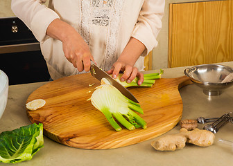 Image showing Cabbage kimchi and sauerkraut 