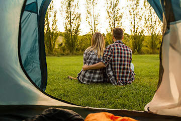 Image showing We love camping