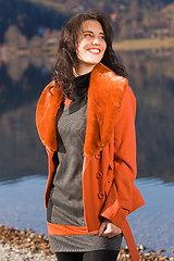 Image showing Fashionable Autumn at the lake