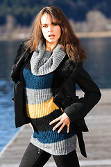 Image showing Fall Fashion at the lake