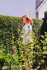 Image showing Beautiful woman in the garden