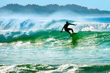 Image showing Surfer on a wave