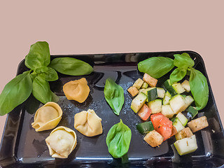 Image showing Tortellini with Vegetables