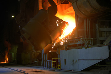 Image showing Hot steel pot in plant