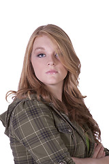 Image showing Cute teenager with her arms crossed