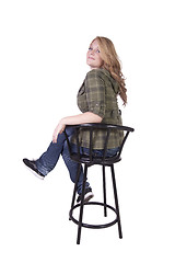 Image showing Girl on a Chair Posing