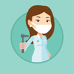 Image showing Ear nose throat doctor vector illustration.