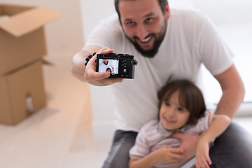 Image showing selfie father and son