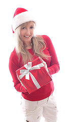 Image showing Woman Christmas shopping xmas gift giving