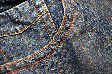 Image showing Denim jeans with fashion design.