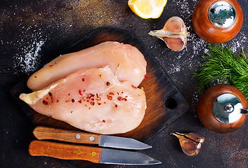 Image showing raw chicken fillets