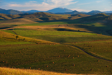 Image showing Beauty summer evening in the mountains