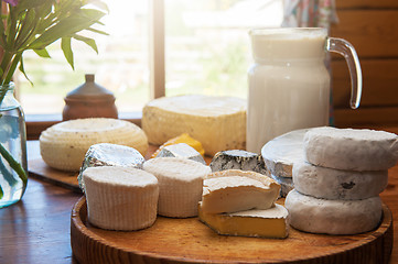 Image showing Set of different cheese