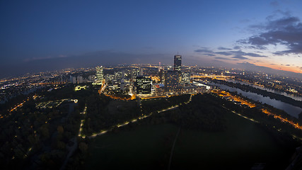 Image showing Vienna from above by night