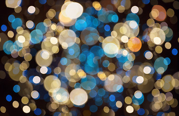 Image showing christmas background with bokeh lights