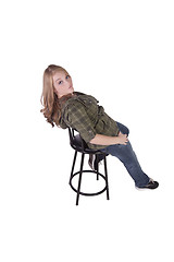 Image showing Girl on a Chair Posing