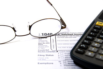 Image showing Preparing Taxes